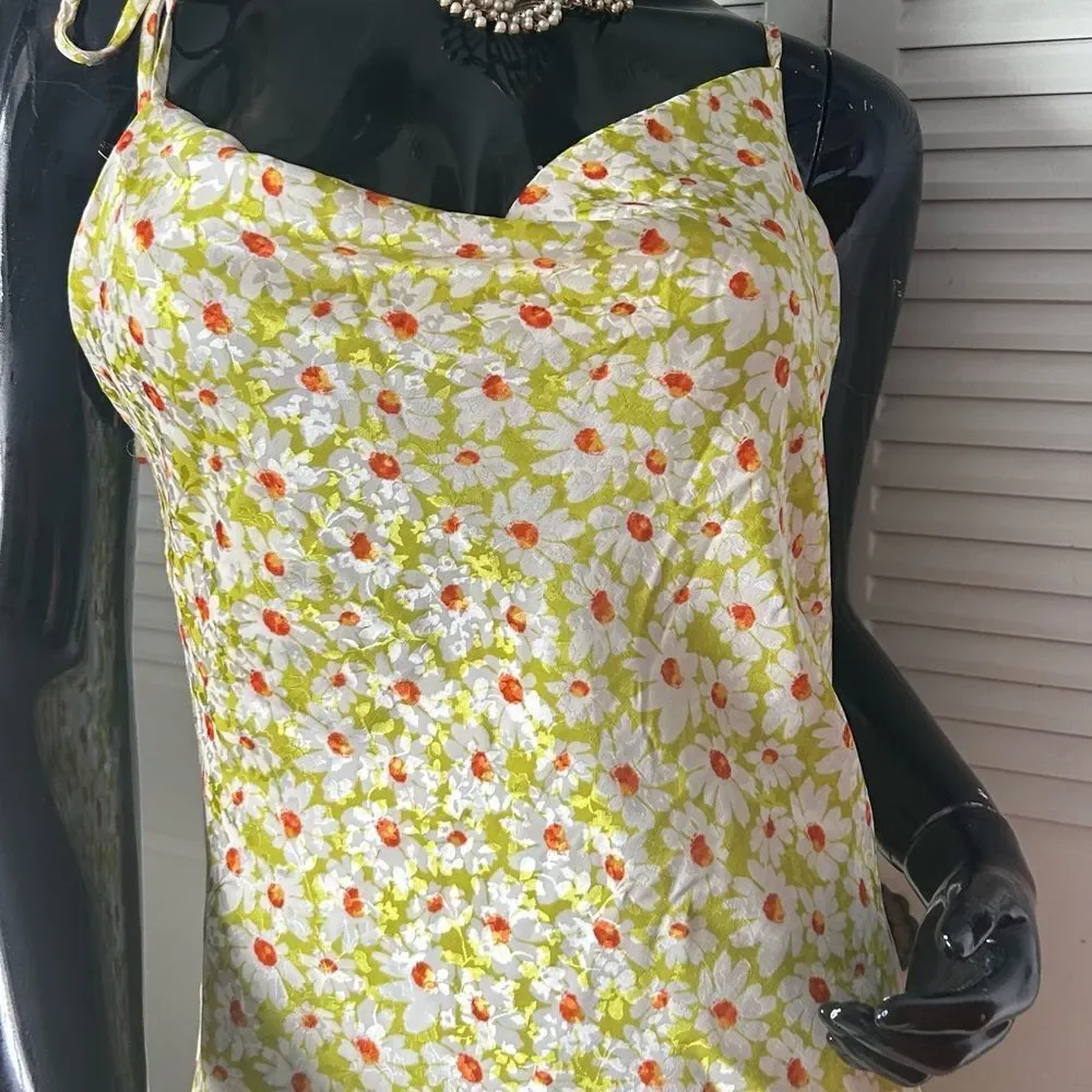 Altar'd state Floral Mini Dress with Yellow and Pink Flowers size L - Picture 2 of 5